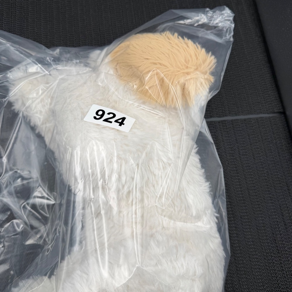 FAO Schwarz Plush Puppy Dog White Tan Floppy Ears Weighted Stuffed Animal 924 - Picture 7 of 13